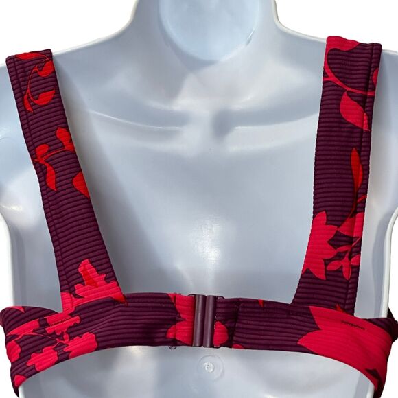 Seafolly Florence Textured Ribbed Two Piece Swimsuit Purple/Red Women 6 NWOT - Picture 5 of 9